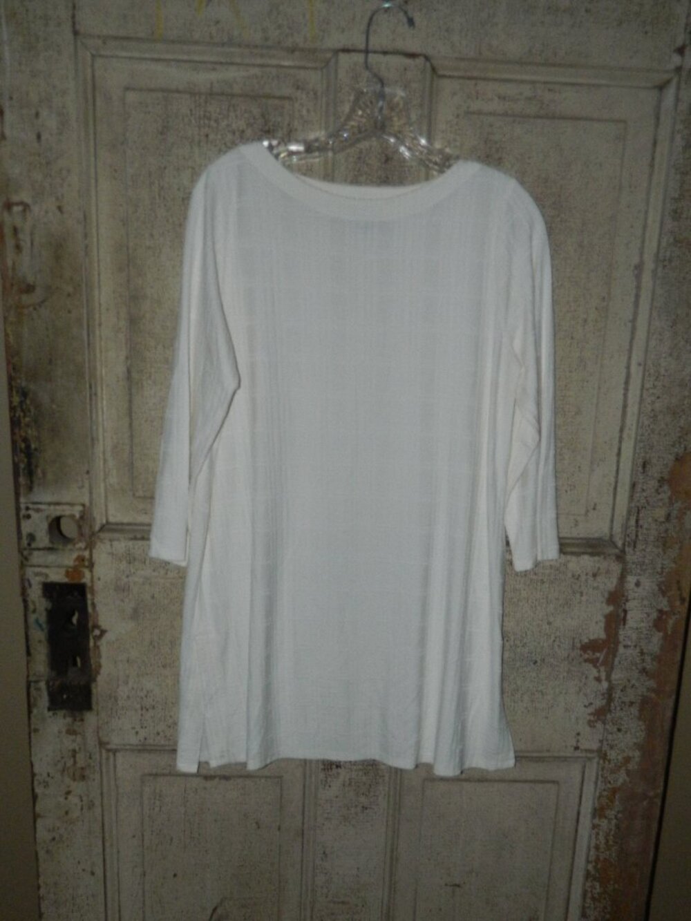 J. Jill Wearever Ivory Textured Tunic Sz S (QQ-24)